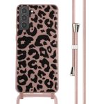 imoshion Coque design en silicone avec cordon Samsung Galaxy S21 Plus - Animal Pink