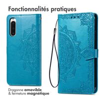 imoshion Etui de téléphone portefeuille Mandala Sony Xperia 10 V - Turquoise