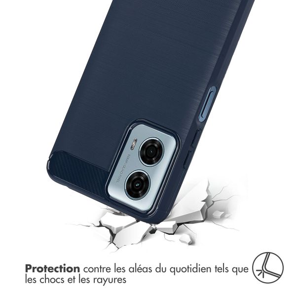 imoshion Coque Brushed Motorola Moto G24 Power - Bleu foncé