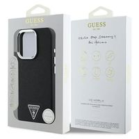 Guess Coque Grained Triangle MagSafe Apple iPhone 16 Pro - Noir