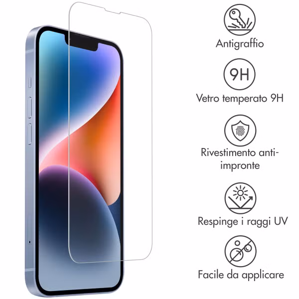 Accezz Protection d'écran en verre trempé Apple iPhone 17e / 16e / 14 / 13 / 13 Pro