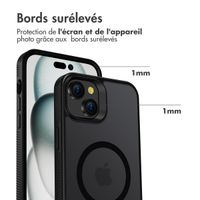 Accezz Coque Givrée Robuste avec MagSafe iPhone 15 Plus - Noir