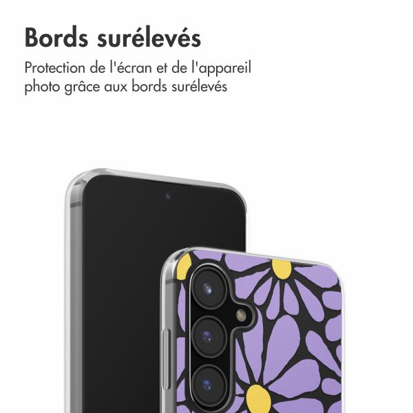 imoshion Coque Design Samsung Galaxy S24 FE - Tropical Violet Flowers Connect