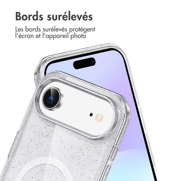imoshion Coque Pailletée avec MagSafe Apple iPhone Air - Transparent