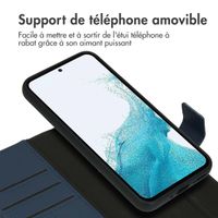 Accezz Étui de téléphone portefeuille en cuir de qualité supérieure 2 en 1 Samsung Galaxy A54 (4G) - Bleu foncé