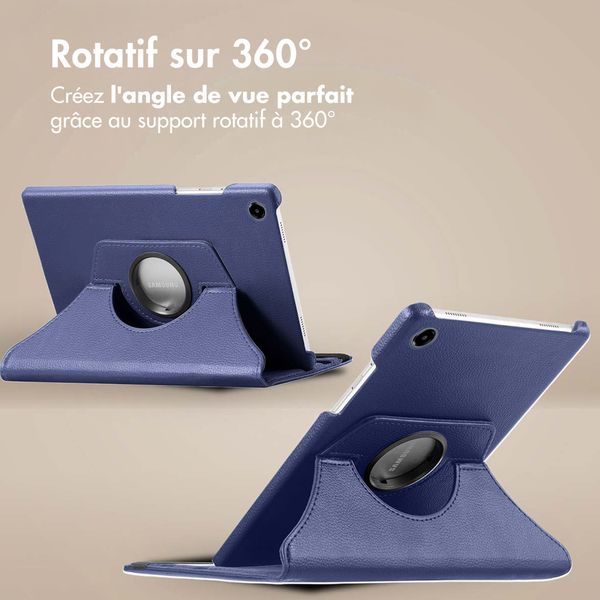 imoshion Coque tablette rotatif à 360° Samsung Galaxy Tab A11 / A9 8.7 pouces - Bleu foncé