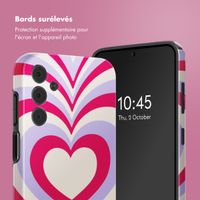 Selencia Coque arrière Vivid Tough Samsung Galaxy A15 (5G/4G) - Double Hearts Rubine Red Lilac