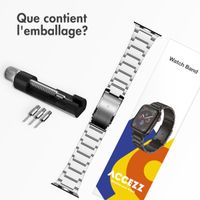 Accezz Bracelet en acier Titane mat Apple Watch Series 1 t/m 11 / SE / Ultra (44/45/46/49 mm) - Argent