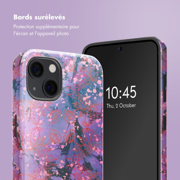 Selencia Coque arrière Vivid avec MagSafe Apple iPhone 13 - Fresh Paint Flower Orange