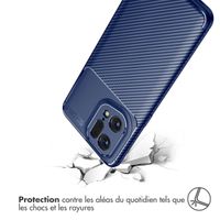 imoshion Coque silicone Carbon Oppo Find X5 Pro - Bleu