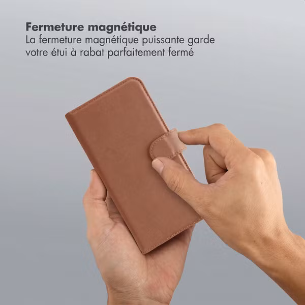 Selencia Étui portefeuille amovible Olyn avec MagSafe Samsung Galaxy A57 (5G) - Marron