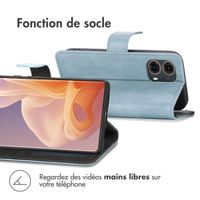 imoshion Étui de téléphone portefeuille Luxe Motorola Moto G85 - Bleu clair