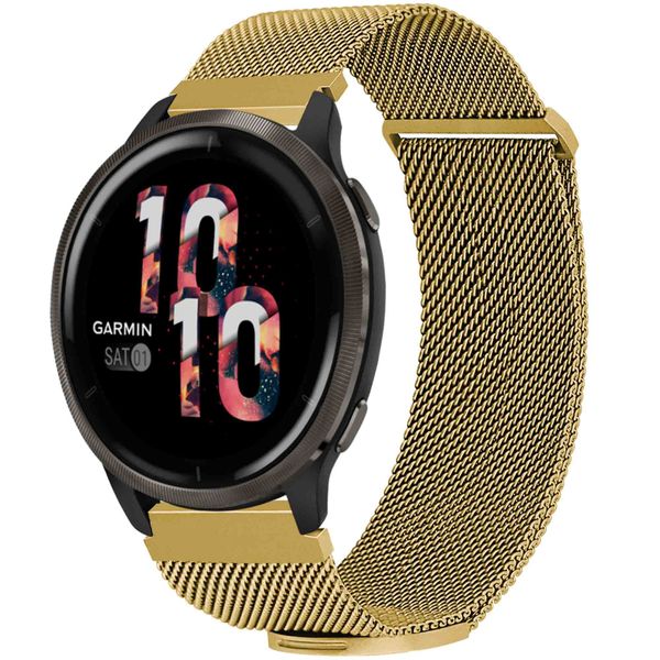 imoshion Bracelet magnétique milanais  - Connexion universelle 22 mm - Taille M - Doré