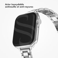 Selencia Bracelet à maillons fin en acier Apple Watch Series 1 á 9 / SE (38/40/41 mm) | Series 10 (42 mm) - Argent