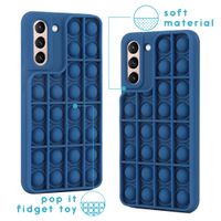 imoshion ﻿Pop It Fidget Toy - Coque Pop It Galaxy S21 - Bleu foncé