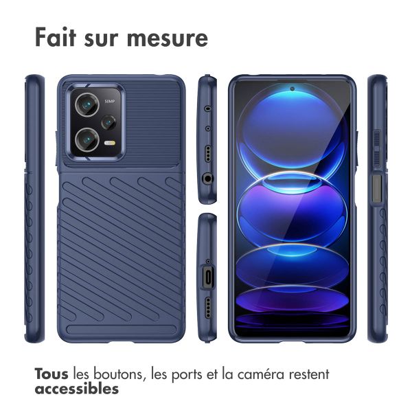 imoshion Coque Arrière Thunder Xiaomi Poco X5 Pro 5G - Bleu foncé