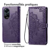 imoshion Etui de téléphone portefeuille Mandala Oppo A98 - Violet