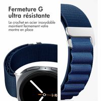 imoshion Bracelet en nylon Alpine Samsung Galaxy Watch 8 (40/44mm) / Classic (46mm) - Bleu foncé