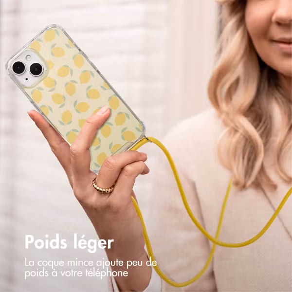 imoshion Coque Design avec cordon Apple iPhone 15 - Citrus Dream