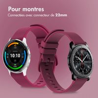 imoshion Bracelet sport en silicone avec boucle - Connexion universelle 22 mm - Fuchsia