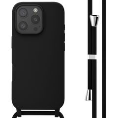 imoshion Coque en silicone avec cordon Apple iPhone 16 Pro - Noir
