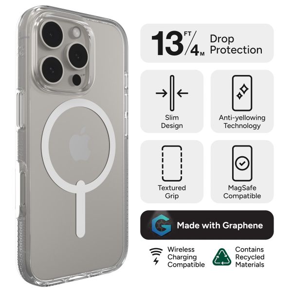 ZAGG Coque Crystal Palace Snap MagSafe iPhone 16 Pro - Transparent