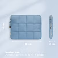 Selencia Pochette ordinateur Puffy 13-14 pouces - Slate Blue