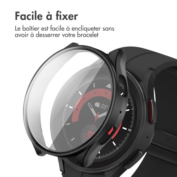 imoshion Coque rigide à couverture complète Samsung Galaxy Watch 5 - 44 mm - Noir