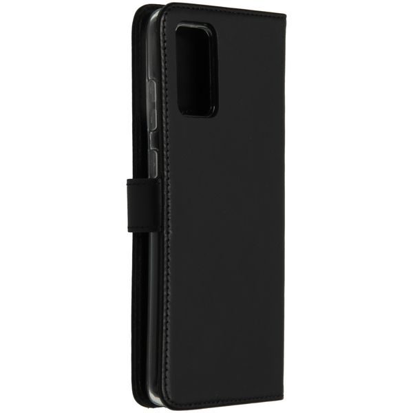 Selencia Étui portefeuille en cuir véritable Samsung Galaxy S20 Plus - Noir