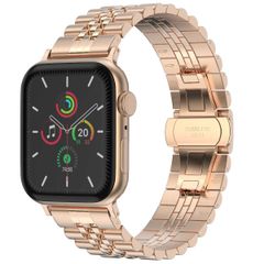 Selencia Bracelet Metallique Jubilee Apple Watch Series 1 t/m 9 / SE (38/40/41 mm) | Series 10 / 11 (42 mm) - Rose Doré