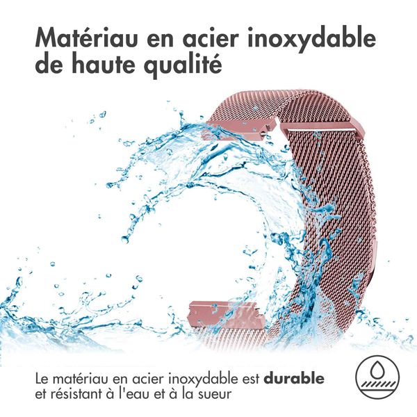 imoshion Bracelet magnétique milanais  - Connexion universelle 20 mm - Taille S - Rose