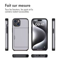 imoshion Coque arrière avec porte-cartes Apple iPhone 15 - Gris