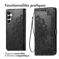 imoshion Etui de téléphone portefeuille Mandala Samsung Galaxy A55 - Noir