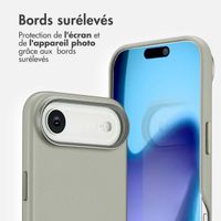 Accezz Coque arrière en cuir avec MagSafe Apple iPhone Air - Light Grey