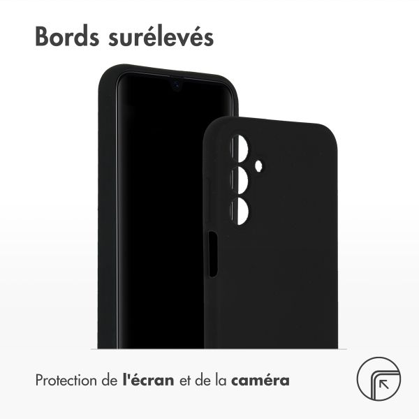 Accezz Coque Liquid Silicone Samsung Galaxy A15 (5G/4G) - Noir