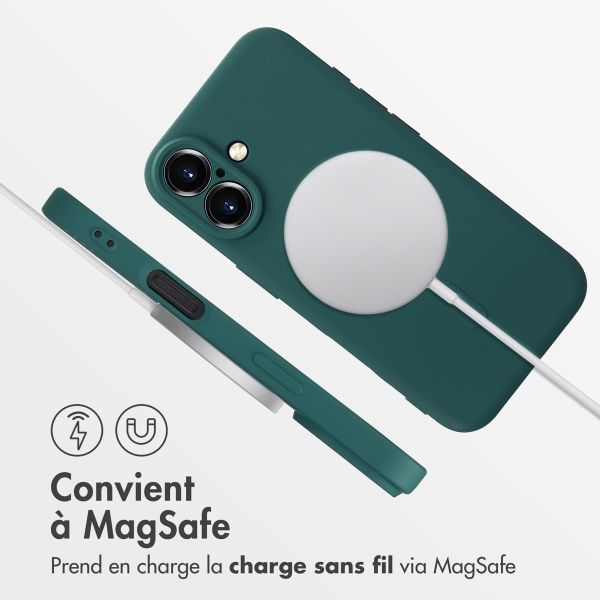 imoshion Coque Couleur avec MagSafe iPhone 16 - Vert foncé