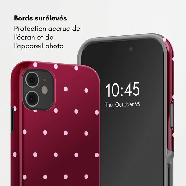 Selencia Coque arrière Vivid Apple iPhone 11 - Happy Dots Burgundy