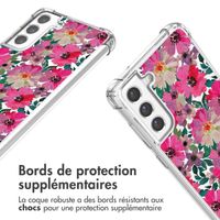 imoshion Coque Design avec cordon Samsung Galaxy S21 FE - Flower Water