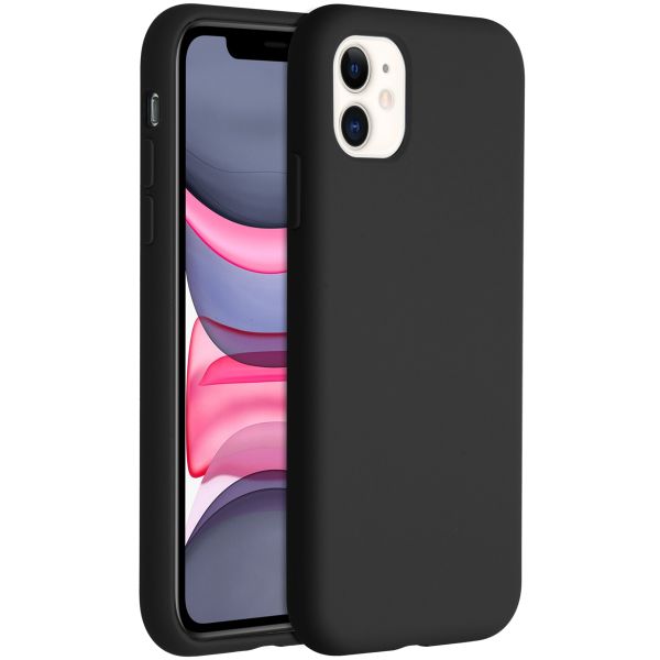 Accezz Coque Liquid Silicone iPhone 11 - Noir