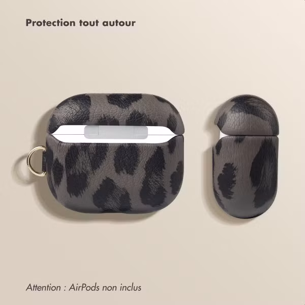 Selencia Coque Sabi Apple AirPods 3 - imprimé léopard - Midnight Black