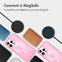 imoshion Coque Pailletée avec MagSafe Apple iPhone 15 Pro Max - Paillettes Rose