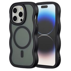 Selencia Coque arrière Wavy avec MagSafe Apple iPhone 14 Pro - Noir