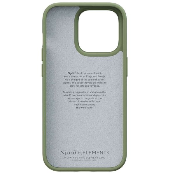 Njorð Collections Coque daim Comfort+ iPhone 14 Pro - Olive