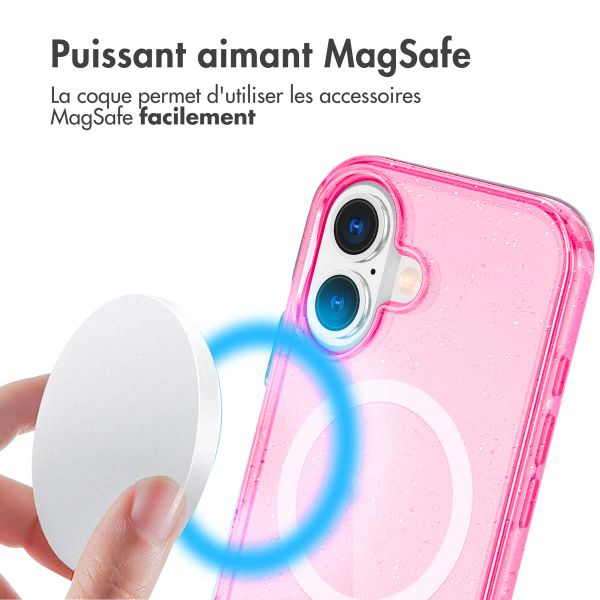 imoshion Coque Pailletée avec MagSafe Apple iPhone 17 - Rose
