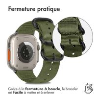 imoshion Bracelet en nylon Apple Watch Series 1-10 / SE / Ultra (2) - 42/44/45/46/49 mm - Vert