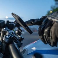 SP Connect Bar Clamp Mount Pro Support de téléphone Moto - Rotatif à 360° - Noir