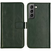 Selencia Étui de téléphone portefeuille en cuir véritable Samsung Galaxy S22 - Vert