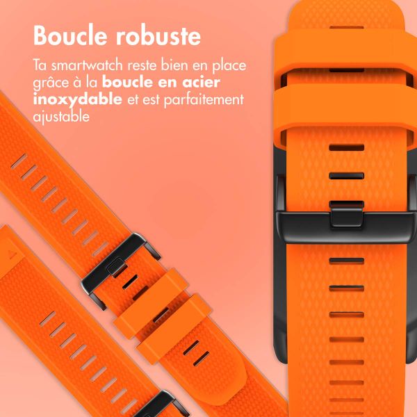 imoshion Bracelet QuickFit® en silicone  - Connexion Garmin 22 mm - Orange