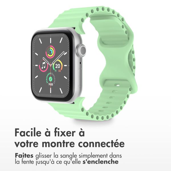 imoshion Bracelet Athletic en silicone Apple Watch Series 1 t/m 11 / SE / Ultra (44/45/46/49 mm) - Vert menthe