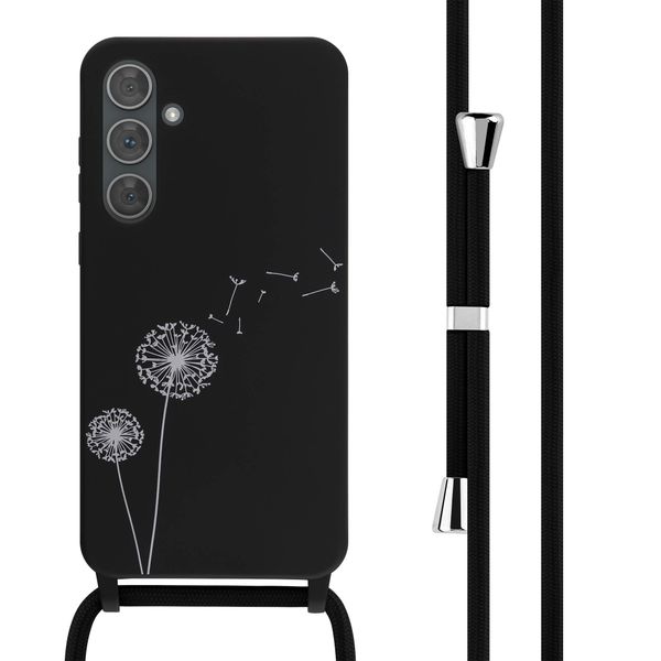 imoshion Coque design en silicone avec cordon Samsung Galaxy A35 - Dandelion Black